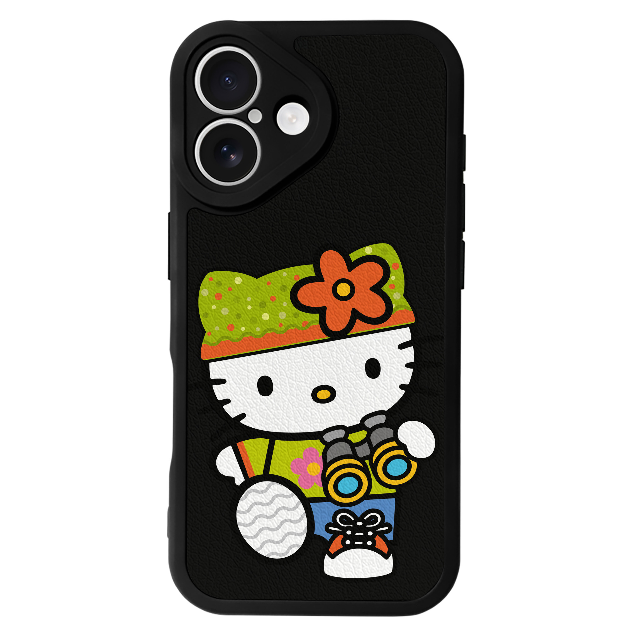 （画像用） Hello Kitty ハローキティ 【iPhone 16シリーズ対応】シリコンスマホケース（レザー調） 材質：シリコン